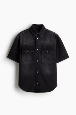 Camisa denim de manga corta Loose Fit