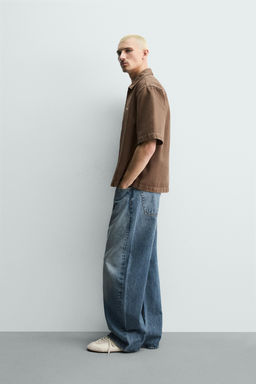 SOBRECAMISA RELAXED FIT CREMALLERA / Marr?n - Zara фото 4
