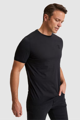Erkek Siyah Regular Fit Bisiklet Yaka Ti__rt - U.s. polo assn фото 3