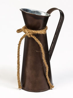 Фигурное кашпо для цветов «Кувшин Ноель», 8×20 см, металл, МИКС