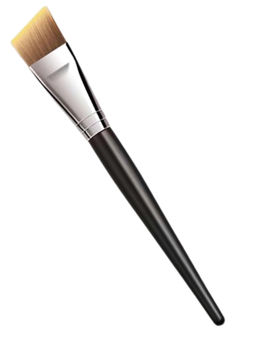 Kristaller Кисть макияжная для нанесения тона плоская скошенная, нейлон, черный, 17 см