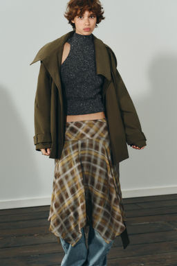 CHECK MIDI SKIRT - Zara фото 2