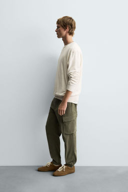 SLIM FIT CARGO TROUSERS - Zara фото 4
