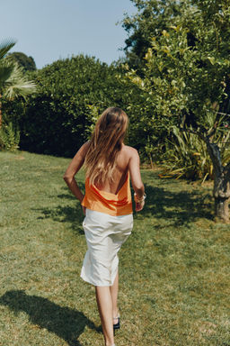 SATIN HALTER TOP - Zara фото 6