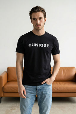 Siyah-Haki 2li Paket Regular/Normal Kal_p Bask_l_ %100 Pamuk T-Shirt TMNSS26TS00043 - Trendyolmilla фото 2