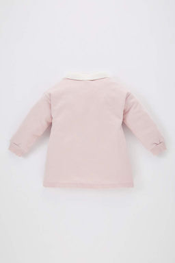 Платье с длинными рукавами и принтом для маленьких девочек - Defacto фото 5