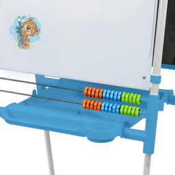 Мольберт детский двусторонний «Доска знаний», регулируется по высоте, учебные принадлежности, голубой