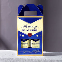 Подарочный набор «Лучшему», гель для душа и шампунь для волос виски, 2×250 мл, Чистое счастье