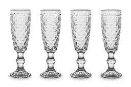 Бокал для шампанского, 150 мл, 4 шт, прозрачные, стекло Р, Dubai