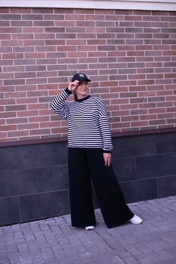 Свитшот полоска с черным, тельняшка, футер 2хнитка петля, пенье