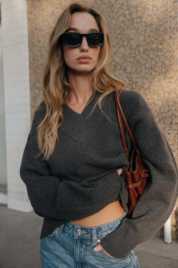 KNIT V-NECK JUMPER - Zara фото 11