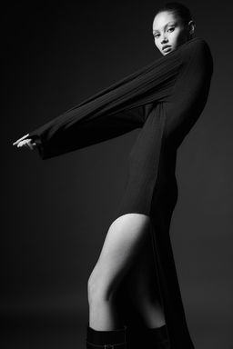 Vestido asimetrico en canale - H&m фото 5