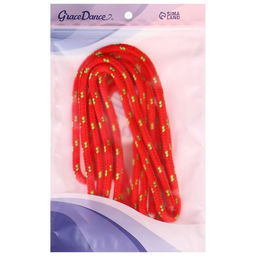 Скакалка гимнастическая Grace Dance, 3 м, цвет оранжевый/салатовый  фото 3