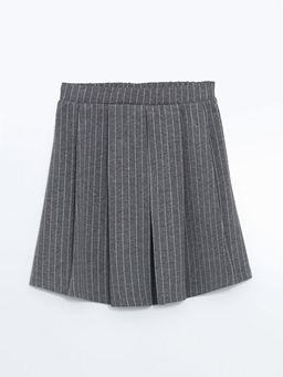 Beli Lastikli ?izgili K?z ?ocuk Etek