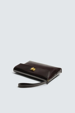 LIMITED EDITION LEATHER CLUTCH BAG - Zara фото 4