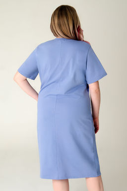 Арт. 4158 Домашняя туника женская 52-60 (5 шт) Цвет:сиреневый - Калинка фото 4