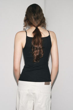 RIB TOP WITH POLYAMIDE STRAPS - Zara фото 17