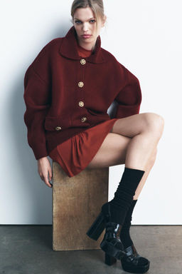 OVERSIZED KNIT CARDIGAN - Zara фото 4