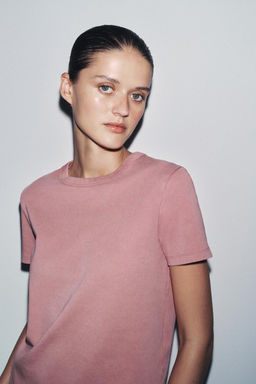 SHORT SLEEVE INTERLOCK T-SHIRT - Zara фото 2