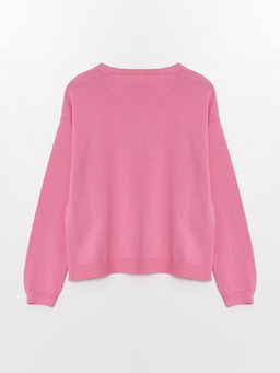 Bisiklet Yaka Basic Uzun Kollu K?z ?ocuk Triko Kazak - Waikiki фото 2