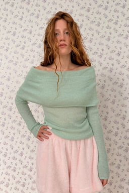 Блуза женская ИЗГИБ127/01/Мята - M&G all natural фото 3