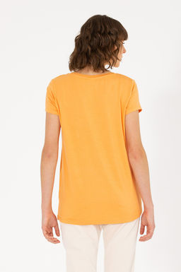 Женская оранжевая футболка Basic - U.s. polo assn фото 5
