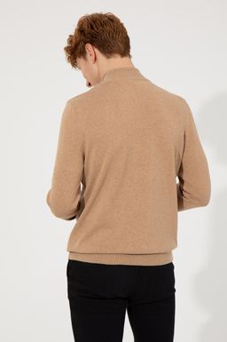 U. S. Polo Assn Мужской базовый свитер светло-коричневого меланжевого цвета - U.s. polo assn фото 5