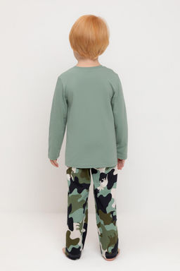 К 1600/эвкалипт,камуфляж с динозаврами пижама для мал