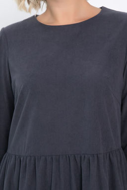 Платье из вельвета Андреа (графит) П14801-25М