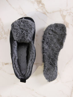 Босоногие ботинки 208.NATAbl.Черный замша/байка