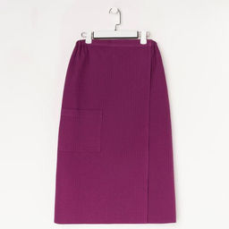 Полотенце банное Этель Парео с карманом 80*140 см. цв. темная сирень, 100% хл, вафля 240 г/м2  фото 6