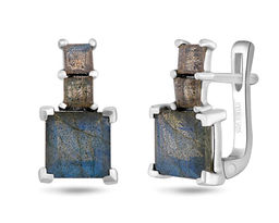 Серьги, лабрадорит, Беатриче