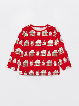 Bisiklet Yaka Uzun Kollu Y?lba?? Temal? K?z Bebek Pijama Tak?m? - Waikiki фото 2