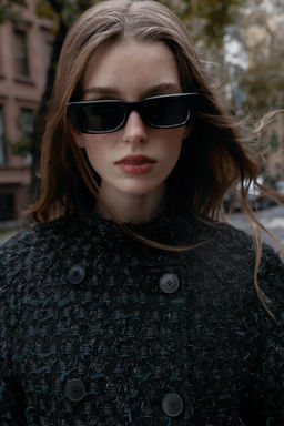 METALLIC THREAD TEXTURED CROSSOVER JACKET - Zara фото 5