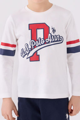 Кремовый пижамный комплект для мальчика Неожиданная скидка в корзине - U.s. polo assn фото 5