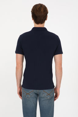 Erkek Lacivert Slim Fit Polo Yaka Basic Ti__rt - U.s. polo assn фото 5