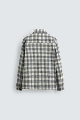 CAMISA BOXY FIT CUADROS / Azul - Zara фото 8