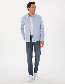 A__k Mavi Slim Fit Uzun Kollu G_mlek - Cacharel фото 4