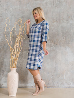 Платье 1356 голубая клетка - Novita фото 6