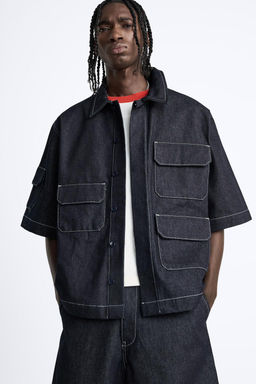 CEPLI OVERSIZE DENIM GOMLEK - Zara фото 5