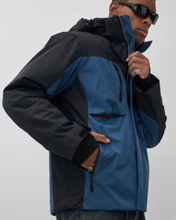 Горнолыжная куртка мужская зимняя синего цвета 7616S - Mtforce фото 8