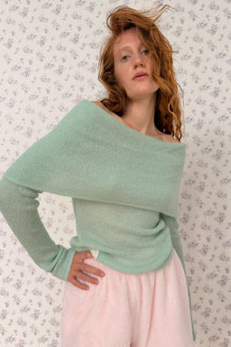 Блуза женская ИЗГИБ127/01/Мята - M&G all natural фото 4