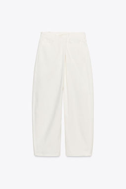 ZW COLLECTION PLEATED COTTON TROUSERS - Zara фото 16