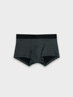 Цена за 2 штуки! Трусы боксеры мужские черные с принтом ромбы на черном2 411215