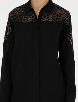 Siyah Comfort Fit Uzun Kollu G_mlek