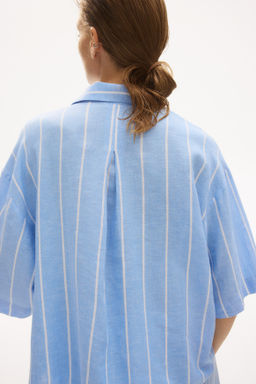 Camisa oversize en mezcla de lino - H&m фото 10