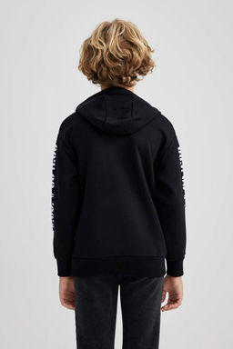 Толстовка оверсайз с капюшоном и принтом герба для мальчиков - Defacto фото 8