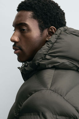 WATER-REPELLENT HOODED PUFFER JACKET - Zara фото 5