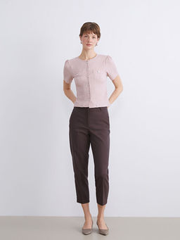 Bisiklet Yaka Dokulu Bluz