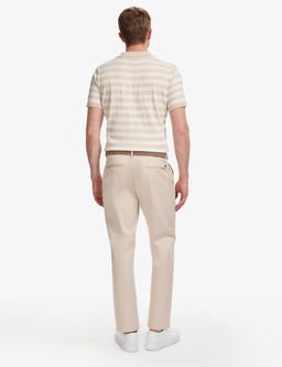 Bej Regular Fit Basic Kanvas Pantolon